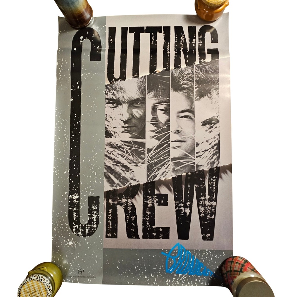 Cutting Crew Broadcast Vintage 1987 Promo Album Poster 23x35 Virgin Records